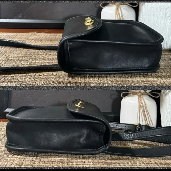 ❤️SOLD❤️Vintage Coach Black Sidepack small #9978 - Picture 4 of 12